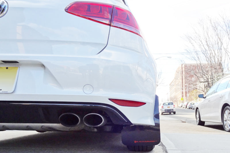 Rally Armor 15-17.5 VW Golf R Black UR Mud Flap w/ Blue Logo - Black Ops Auto Works