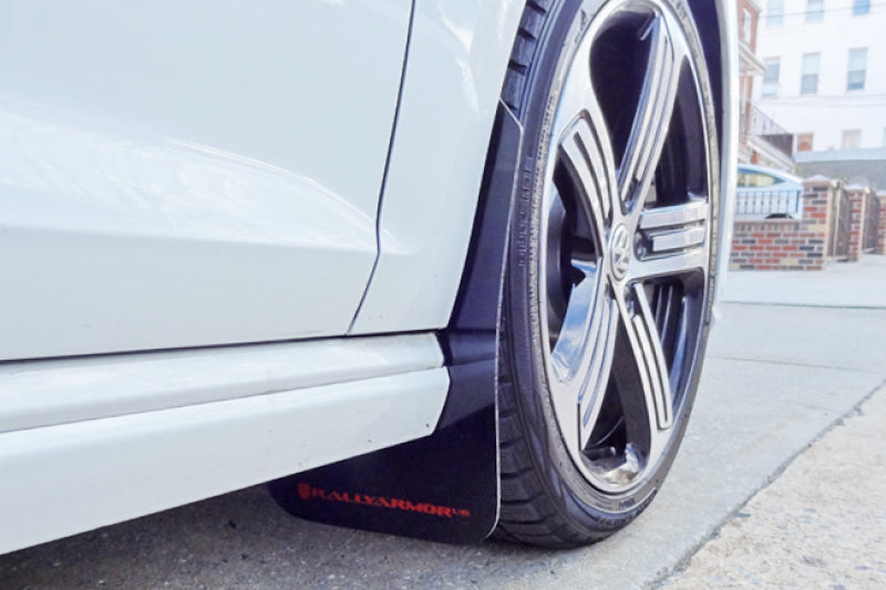 Rally Armor 15-17.5 VW Golf R Black UR Mud Flap w/ Blue Logo - Black Ops Auto Works