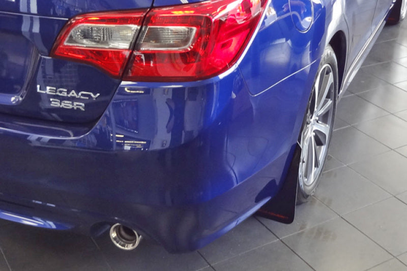 Rally Armor 15-19 Subaru Legacy Black UR Mud Flap w/ Red Logo - Black Ops Auto Works
