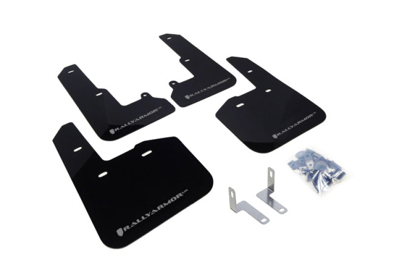 Rally Armor 15-19 Subaru Legacy Black UR Mud Flap w/ Silver Logo - Black Ops Auto Works