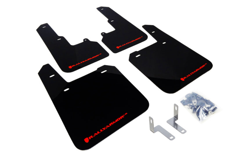 Rally Armor 15-19 Subaru Outback Black UR Mud Flap w/ Red Logo - Black Ops Auto Works