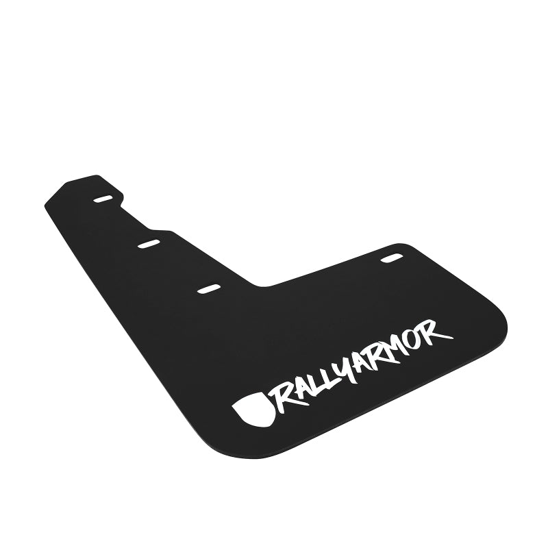 Rally Armor 15-21 Subaru WRX &amp; STI Black Mud Flap White Altered Font Logo - Black Ops Auto Works