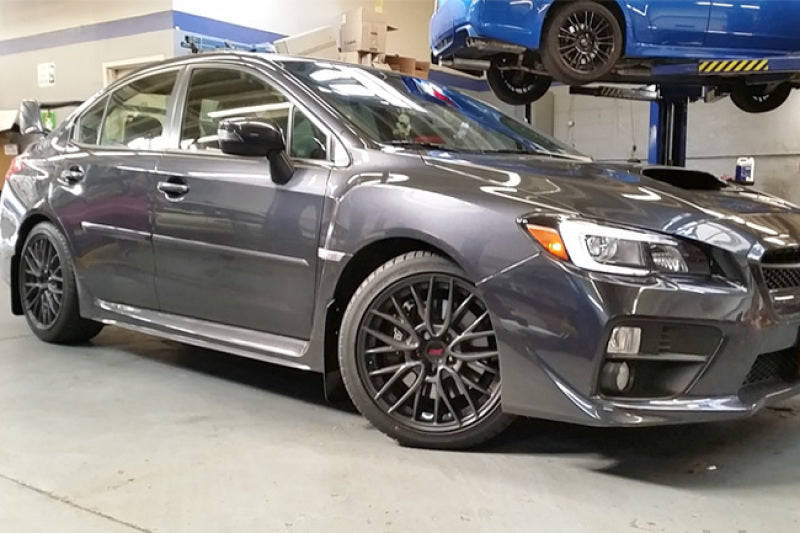 Rally Armor 15-21 Subaru WRX/STI (Sedan ONLY) Black UR Mud Flap w/ Silver Logo - Black Ops Auto Works