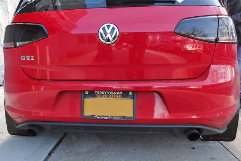 Rally Armor 15-21 VW Golf/GTI/TSI Red UR Mud Flap w/ White Logo - Black Ops Auto Works