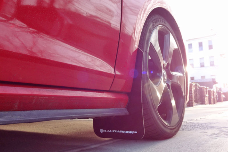 Rally Armor 15-21 VW Golf/GTI/TSI Red UR Mud Flap w/ White Logo - Black Ops Auto Works