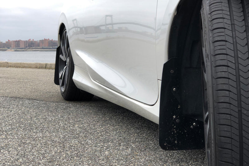Rally Armor 16-21 Honda Civic Si Coupe Black UR Mud Flap w/ Blue Logo - Black Ops Auto Works