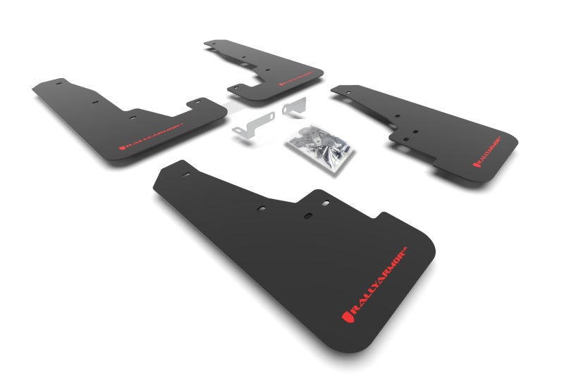Rally Armor 16-22 Dodge Durango GT / RT / SRT / SXT Black UR Mud Flap Red Logo - Black Ops Auto Works