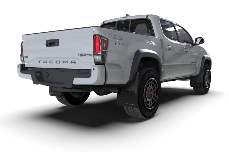 Rally Armor 16-22 Toyota Tacoma Black Mud Flap w/ Army Green Logo - Black Ops Auto Works