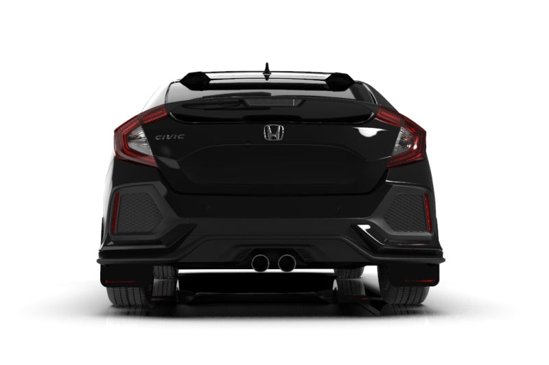 Rally Armor 17-19 Honda Civic Sport & Touring (Hatch) Black UR Mud Flap w/ Red Logo - Black Ops Auto Works