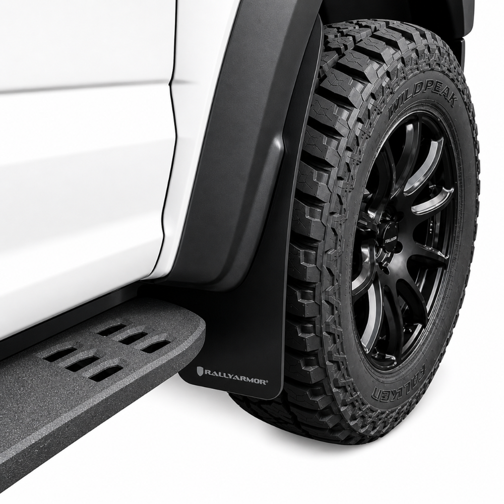 Rally Armor 17-20 Ford F-150 Raptor Black UR Mud Flap w/ Dark Grey Logo - Black Ops Auto Works