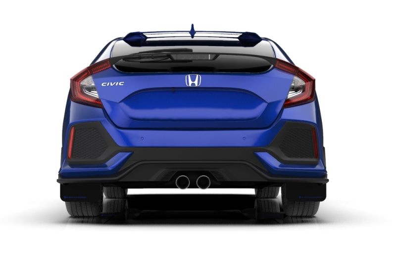 Rally Armor 17-21 Honda Civic EX / EX-L / LX (Hatchback) Red UR Mud Flap White Logo - Black Ops Auto Works