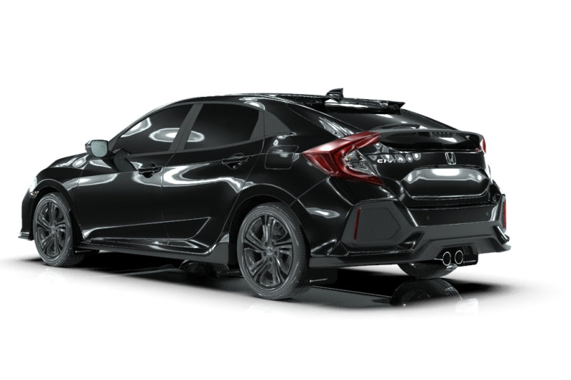 Rally Armor 17-21 Honda Civic Sport & Touring (Hatch) Black UR Mud Flap w/ White Logo - Black Ops Auto Works