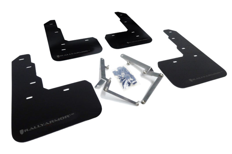 Rally Armor 17-21 Honda Civic Type R Black UR Mud Flap w/ Dark Grey Logo - Black Ops Auto Works