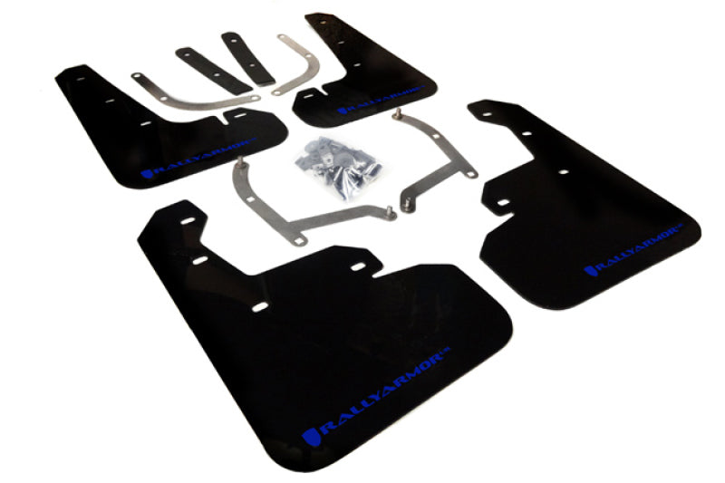 Rally Armor 17-22 Subaru Impreza Black UR Mud Flap w/ Blue Logo - Black Ops Auto Works