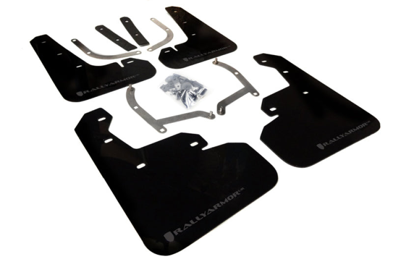 Rally Armor 17-22 Subaru Impreza Black UR Mud Flap w/ Grey Logo - Black Ops Auto Works