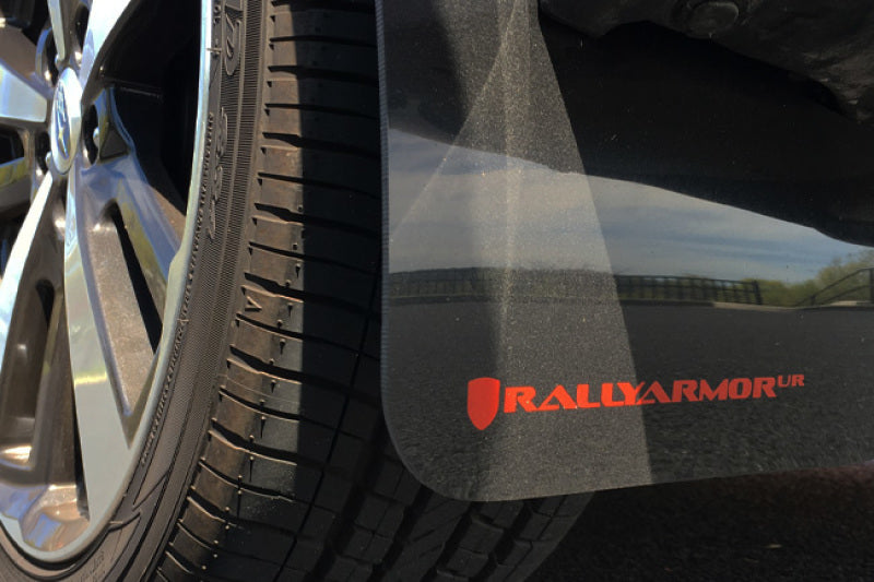Rally Armor 17-22 Subaru Impreza Black UR Mud Flap w/ Red Logo - Black Ops Auto Works