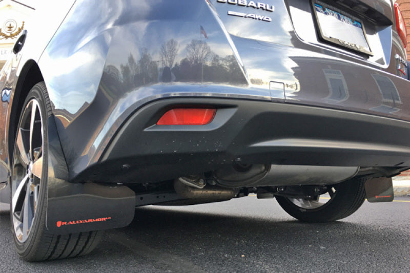 Rally Armor 17-22 Subaru Impreza Black UR Mud Flap w/ Red Logo - Black Ops Auto Works