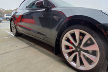 Load image into Gallery viewer, Rally Armor 17-22 Tesla Model 3 Black UR Mud Flap w/ White Logo - Black Ops Auto Works