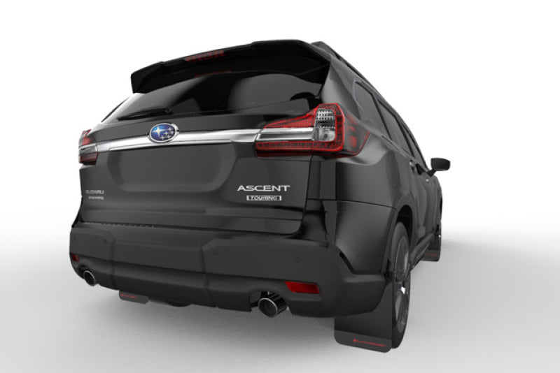 Rally Armor 18-22 Subaru Ascent Black UR Mud Flap w/ Grey Logo - Black Ops Auto Works