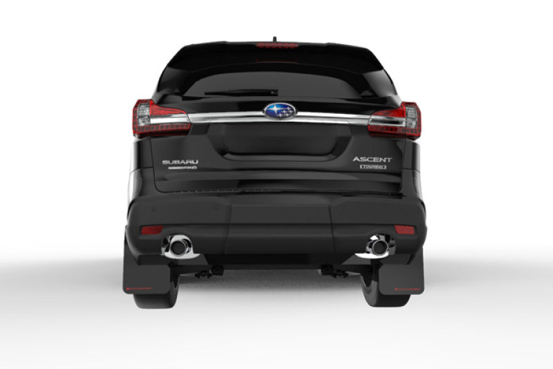 Rally Armor 18-22 Subaru Ascent Black UR Mud Flap w/ Red Logo - Black Ops Auto Works