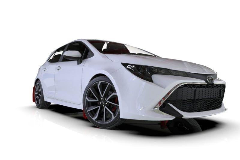 Rally Armor 18-22 Toyota Corolla Hatchback Black UR Mud Flap Red Logo - Black Ops Auto Works
