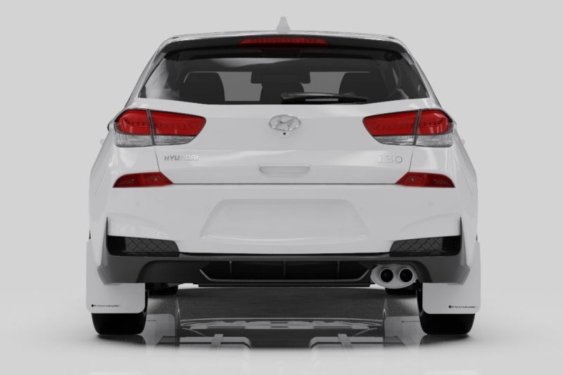 Rally Armor 19-21 Hyundai Elantra N Line Red UR Mud Flap w/ Black Logo-Mud Flaps-Rally Armor-MF59-UR-RD/BLK-