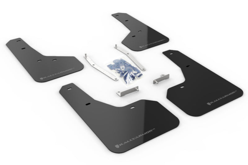 Rally Armor 19-21 Subaru Forester Black UR Mud Flap w/ Grey Logo - Black Ops Auto Works