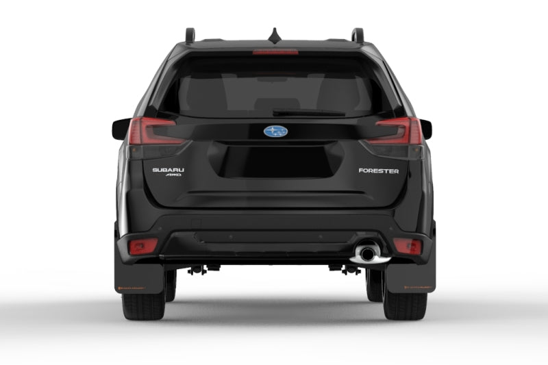 Rally Armor 19-21 Subaru Forester Black UR Mud Flap w/ Orange Logo - Black Ops Auto Works