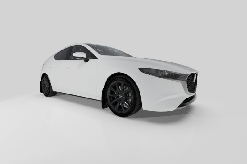 Rally Armor 19-22 Mazda3 GT Sport Hatch Black UR Mud Flap w/ Dark Grey Logo - Black Ops Auto Works