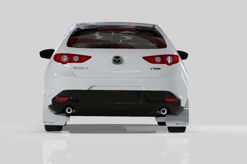 Rally Armor 19-22 Mazda3 GT Sport Hatch Black UR Mud Flap w/ Dark Grey Logo - Black Ops Auto Works
