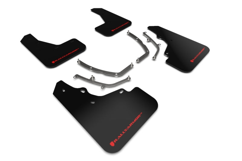 Rally Armor 19-22 Mazda3 GT Sport Hatch Black UR Mud Flap w/ Red Logo - Black Ops Auto Works