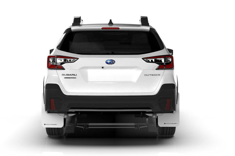 Rally Armor 20-22 Subaru Outback Black UR Mud Flap w/ White Logo - Black Ops Auto Works