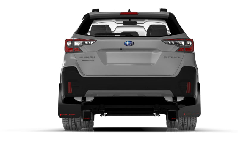 Rally Armor 20-22 Subaru Outback Black UR Mud Flap w/ White Logo - Black Ops Auto Works