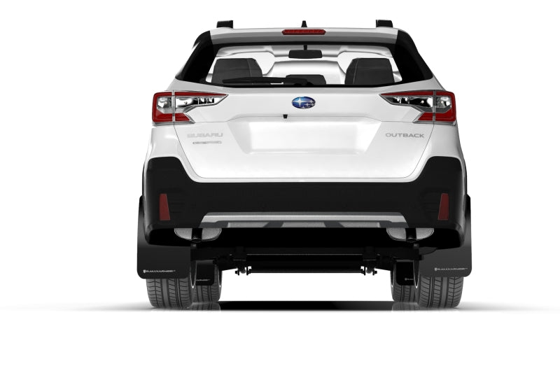 Rally Armor 20-22 Subaru Outback Black UR Mud Flap w/ White Logo - Black Ops Auto Works