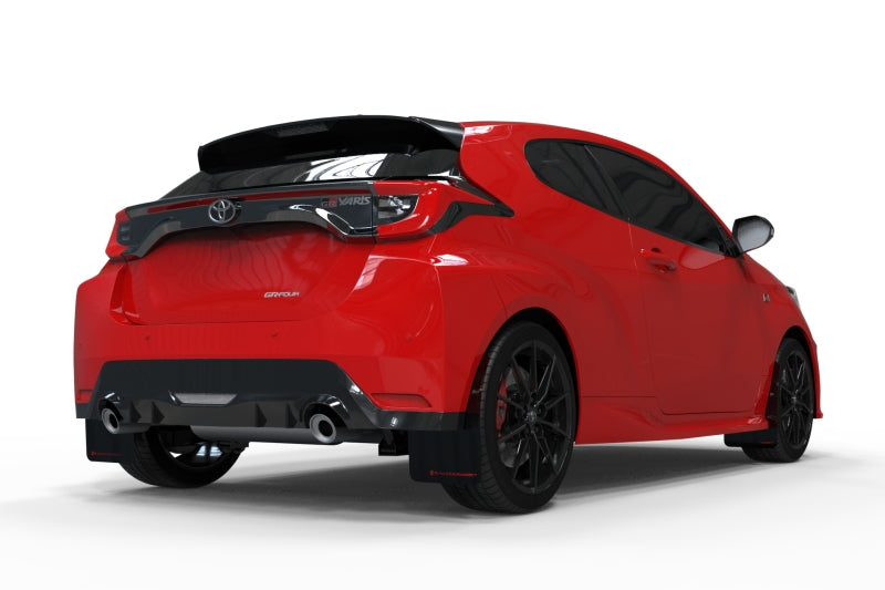 Rally Armor 20-22 Toyota GR Yaris Hatchback Black Mud Flap w/ Red Logo - Black Ops Auto Works