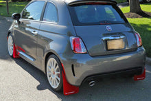 Load image into Gallery viewer, Rally Armor 2012-18 Fiat 500 (Pop/Sport/Lounge/Abarth) Red Mud Flap w/ White Logo - Black Ops Auto Works