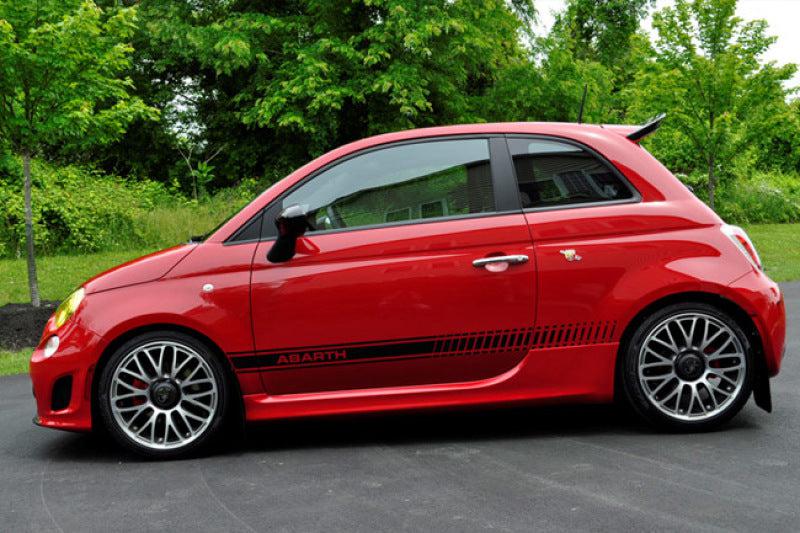 Rally Armor 2012-18 Fiat 500 (Pop/Sport/Lounge/Abarth) Red Mud Flap w/ White Logo - Black Ops Auto Works