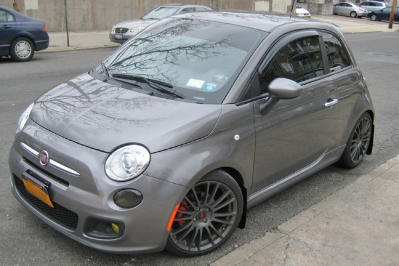 Rally Armor 2012-18 Fiat 500 (Pop/Sport/Lounge/Abarth) Red Mud Flap w/ White Logo - Black Ops Auto Works