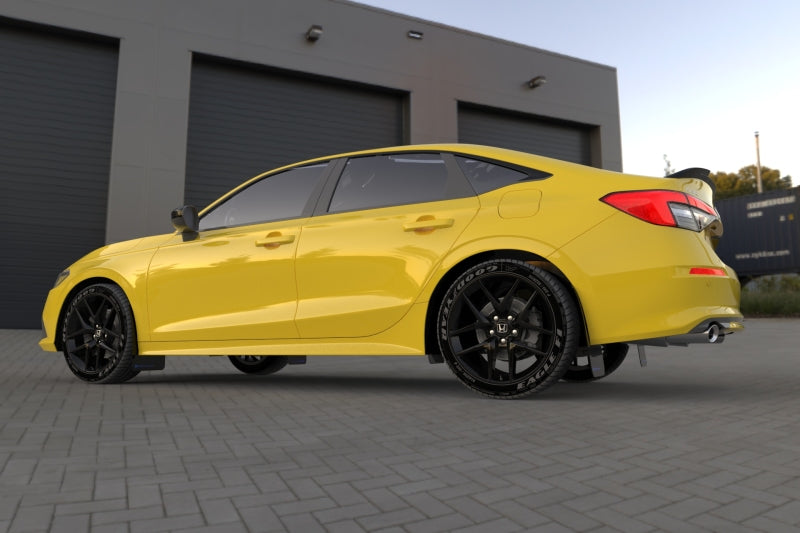 Rally Armor 2022 Honda Civic (Incl. Si/Sport/Touring) Black UR Mud Flap w/ Grey Logo - Black Ops Auto Works