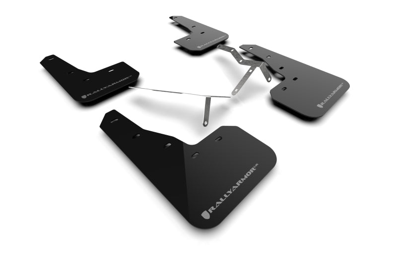 Rally Armor 2022 Honda Civic (Incl. Si/Sport/Touring) Black UR Mud Flap w/ Grey Logo - Black Ops Auto Works