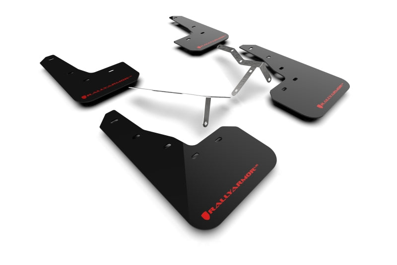 Rally Armor 2022 Honda Civic (Incl. Si/Sport/Touring) Black UR Mud Flap w/ Red Logo - Black Ops Auto Works