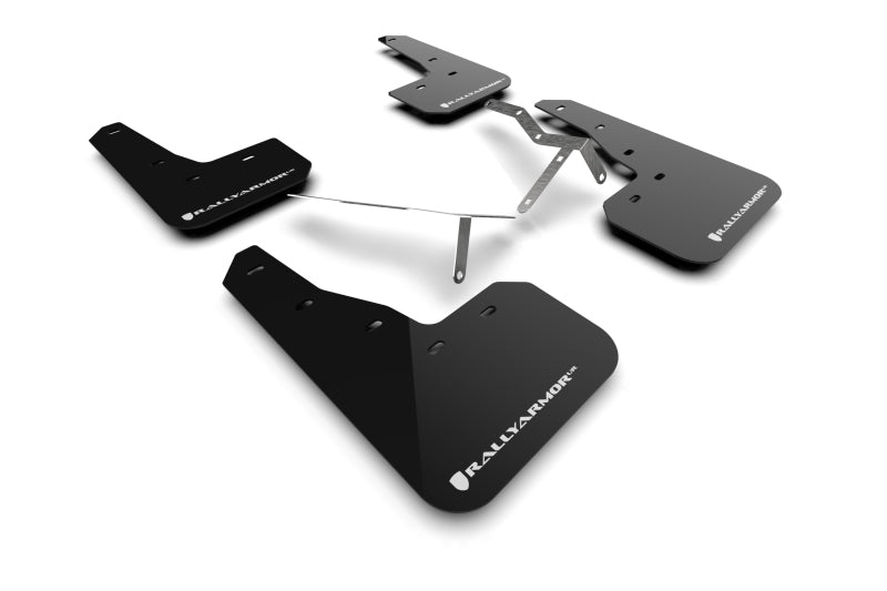 Rally Armor 2022 Honda Civic (Incl. Si/Sport/Touring) Black UR Mud Flap w/ White Logo - Black Ops Auto Works