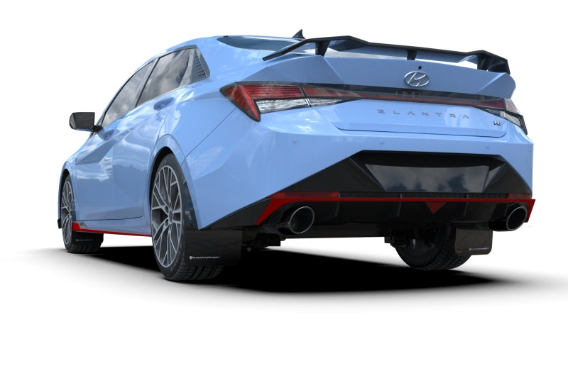 Rally Armor 2022 Hyundai Elantra N & N Line Black Mud Flap w/ Grey Logo - Black Ops Auto Works
