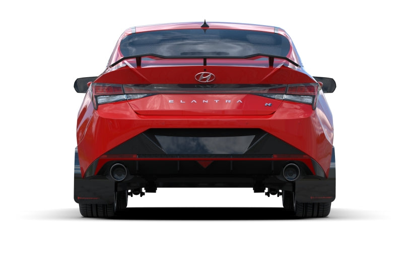 Rally Armor 2022 Hyundai Elantra N & N Line Black Mud Flap w/ Grey Logo - Black Ops Auto Works