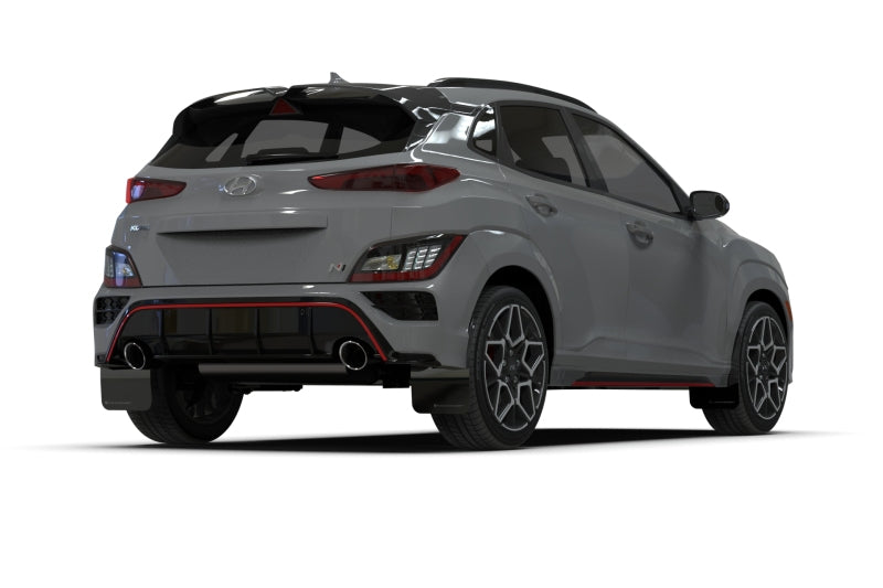 Rally Armor 2022 Hyundai Kona N Black UR Mud Flap w/ Red Logo - Black Ops Auto Works