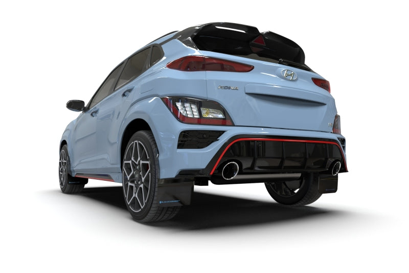 Rally Armor 2022 Hyundai Kona N Black UR Mud Flap w/ Red Logo - Black Ops Auto Works