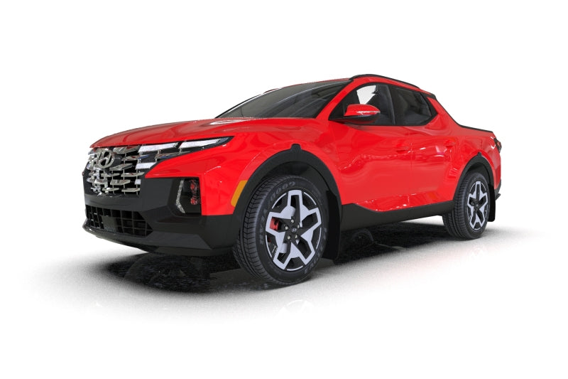 Rally Armor 2022 Hyundai Santa Cruz Black UR Mud Flap w/ Red Logo - Black Ops Auto Works