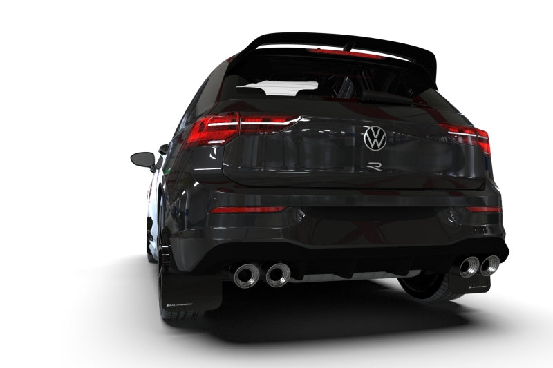Rally Armor 2022 MK8 Volkswagen Golf GTI/R Black UR Mud Flap w/ Blue Logo - Black Ops Auto Works