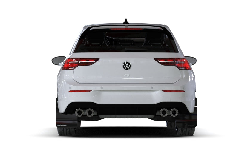 Rally Armor 2022 MK8 Volkswagen Golf GTI/R Black UR Mud Flap w/ Gray Logo - Black Ops Auto Works