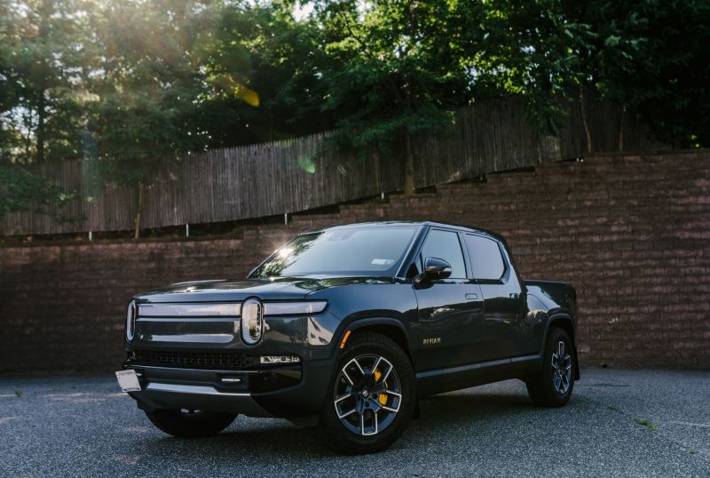 Rally Armor 2022 Rivian R1T Black UR Mud Flap w/ Dark Grey Logo - Black Ops Auto Works